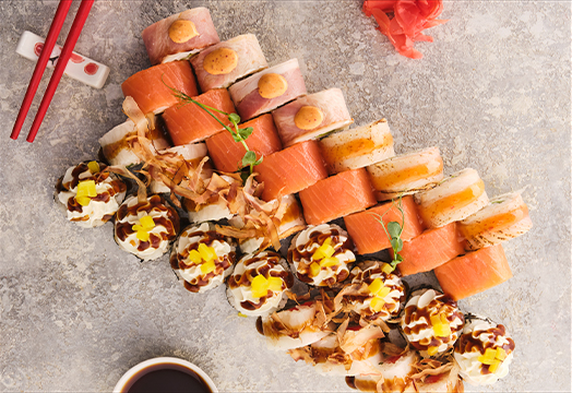 Спецпредложение: сет за 31 р/32шт! Ролл в подарок! Суши-сеты от 24 р/до 2330 г от "More sushi"