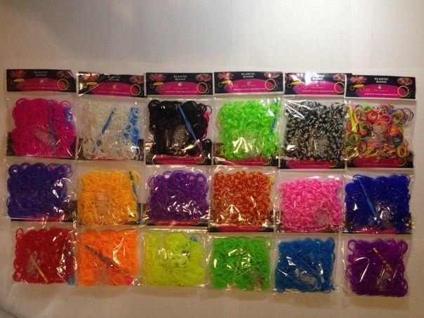 Набор для плетения "Rainbow Loom", резинки, крючки от 0,50 руб.