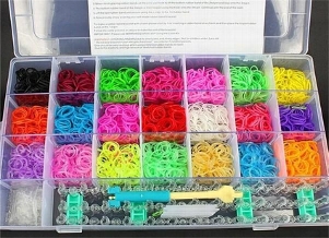 Набор для плетения "Rainbow Loom", резинки, крючки от 0,50 руб.