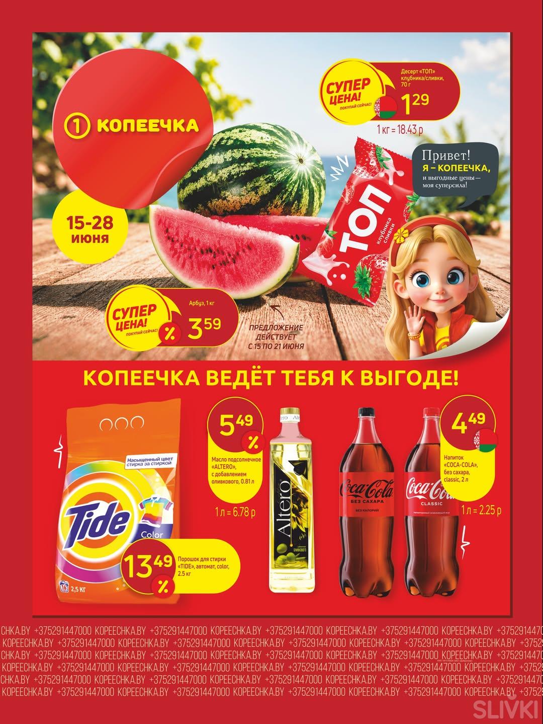 Скидки и акции в магазинах "Копеечка"!