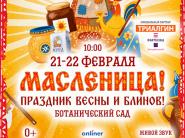 Выступление групп "KaS", "Mashin’ Gun" да "Батька Атаман" и вечернее огненное шоу от "Крэсіва” на Масленице в Ботаническом саду.